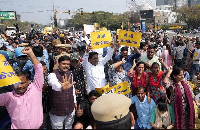 मुख्यमंत्री की गिरफ्तारी के खिलाफ आज देश भर में भाजपा कार्यालयों पर आप का प्रदर्शन..