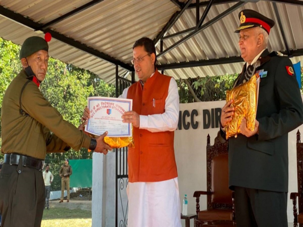 सीएम धामी ने कहा कि राष्ट्रीय कैडेट कोर (एनसीसी) एक नर्सरी है जो देश के लिए वीर सैनिक करती है तैयार:
