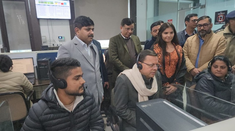मुख्यमंत्री धामी पहुंचे आईटी पार्क 1905 के कंट्रोल रूम का किया औचक निरीक्षण....