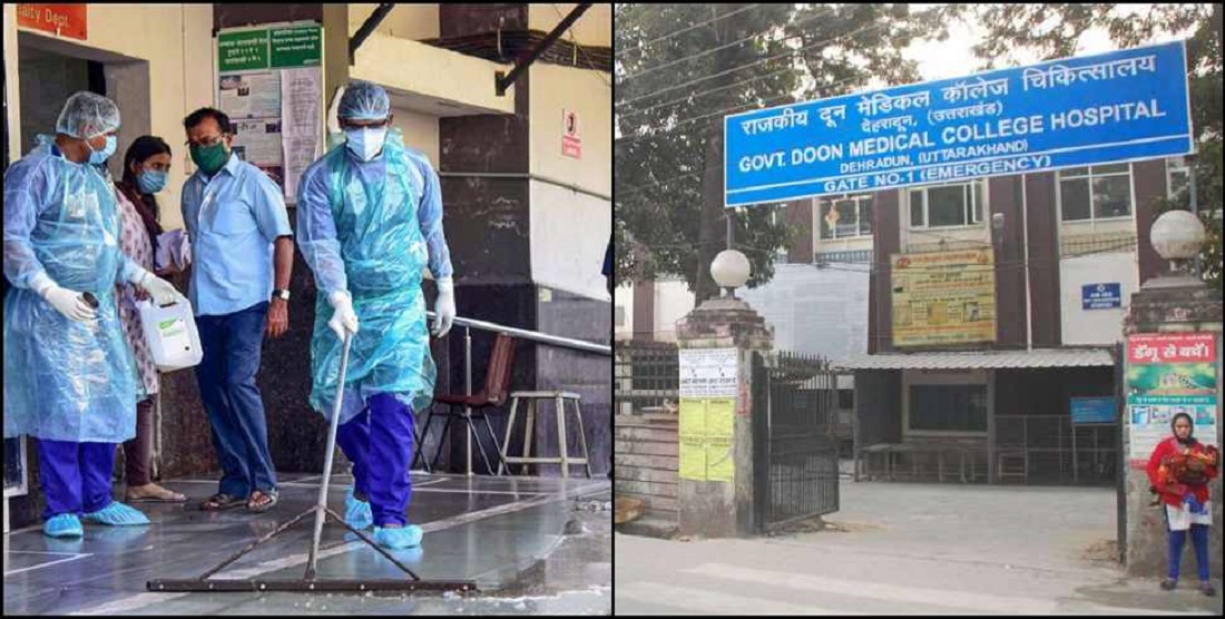 देहरादून: दून हॉस्पिटल में 612 कोरोना वॉरियर्स बहाली को लेकर लम्बे समय से चल रहा आंदोलन, कोरोना वॉरियर्स की बहाली पर लटकी तलवार.