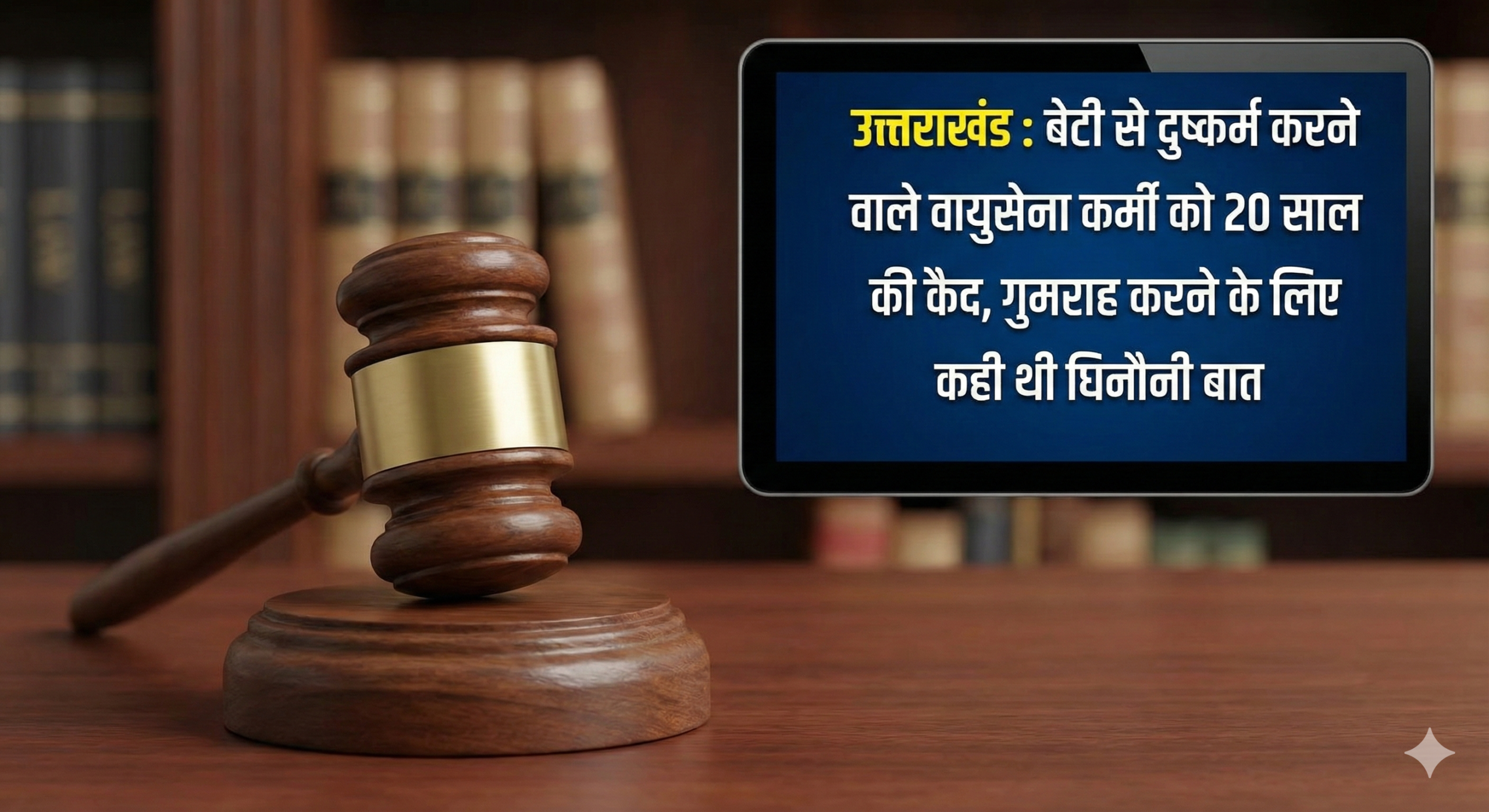 उत्तराखंड: रक्षक ही बना भक्षक, अपनी बेटी से दुष्कर्म करने वाले वायुसेना कर्मी को 20 साल की कठोर कैद