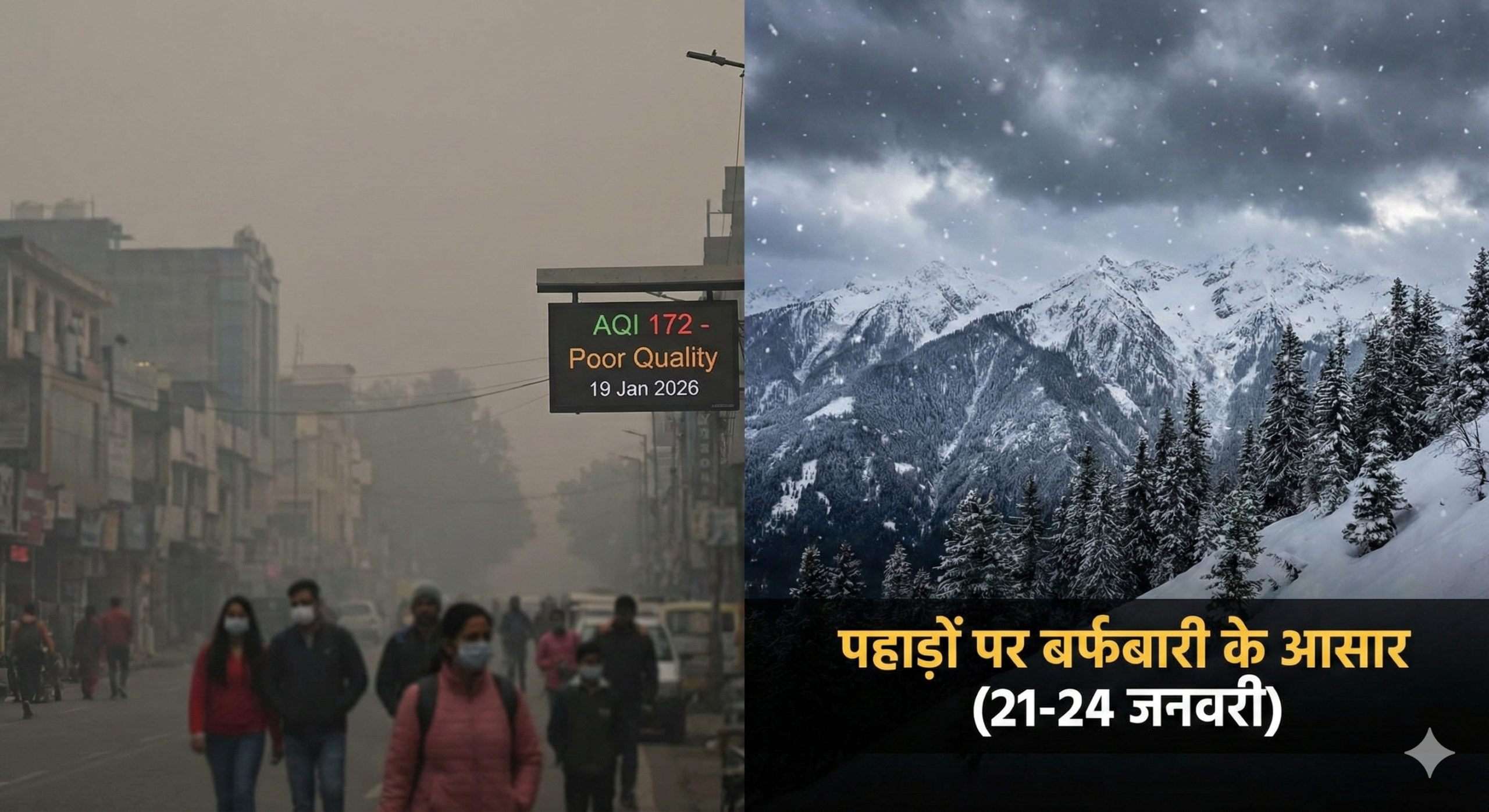 उत्तराखंड मौसम: दून की हवा में घुला ‘जहर’, AQI पहुंचा 172; अब 21 से बारिश-बर्फबारी सुधारेगी हालात.