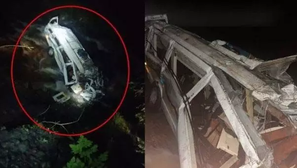 हिमाचल प्रदेश: कुल्लू जिले में ऑट-लुहरी राष्ट्रीय राजमार्ग पर घियागी इलाके के पास एक टेम्पो ट्रेवलर के गहरी खाई में गिरने जाने से छह लोगों की मौत.