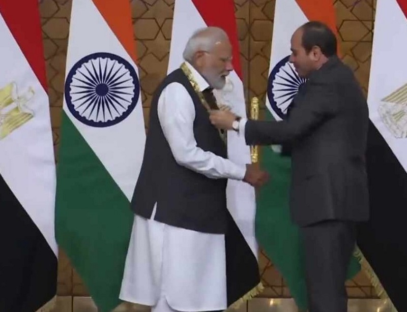 मिस्त्र के सर्वोच्च राजकीय सम्मान, ऑर्डर ऑफ द नाइल’ से नवाजा गया: प्रधानमंत्री मोदी