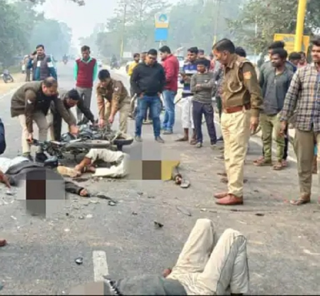 शाहजहांपुर में भीषण हादसा, हाईवे पर आमने-सामने टकराई बाइक, चाचा-भतीजे की मौके पर  मौत: उत्तर प्रदेश