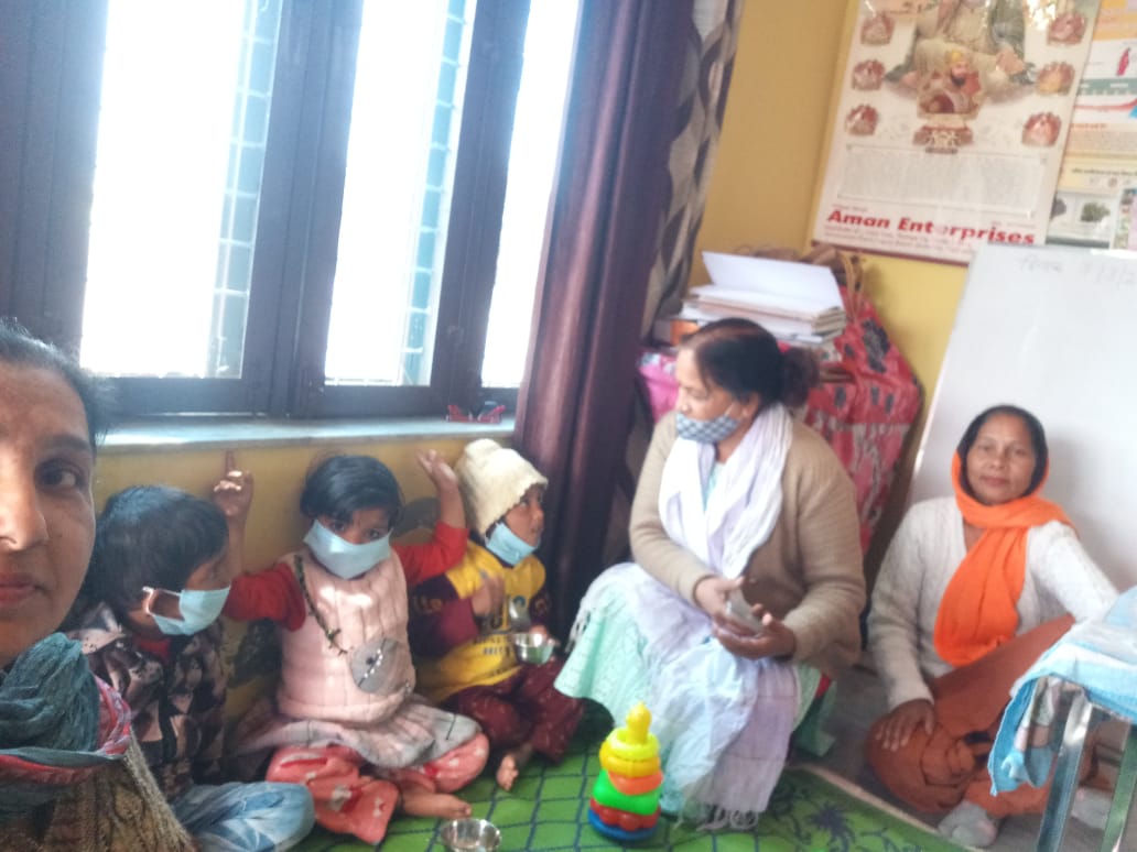 कोरोना काल के बाद दो सालों बाद बढ़ी आंगनवाड़ी केंद्रों को रौनक