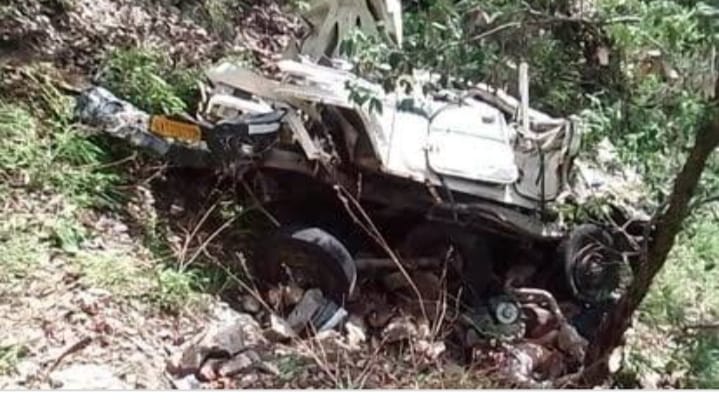 वाहन खाई में गिरने से 3 की मौत