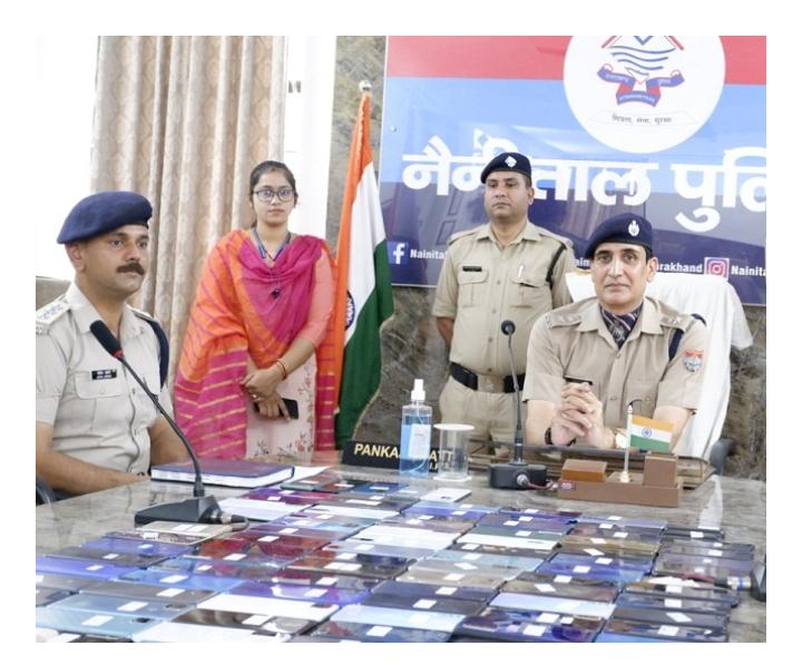 हल्द्वानी से चोरी 21 लाख के 128 मोबाइल  बरामद
