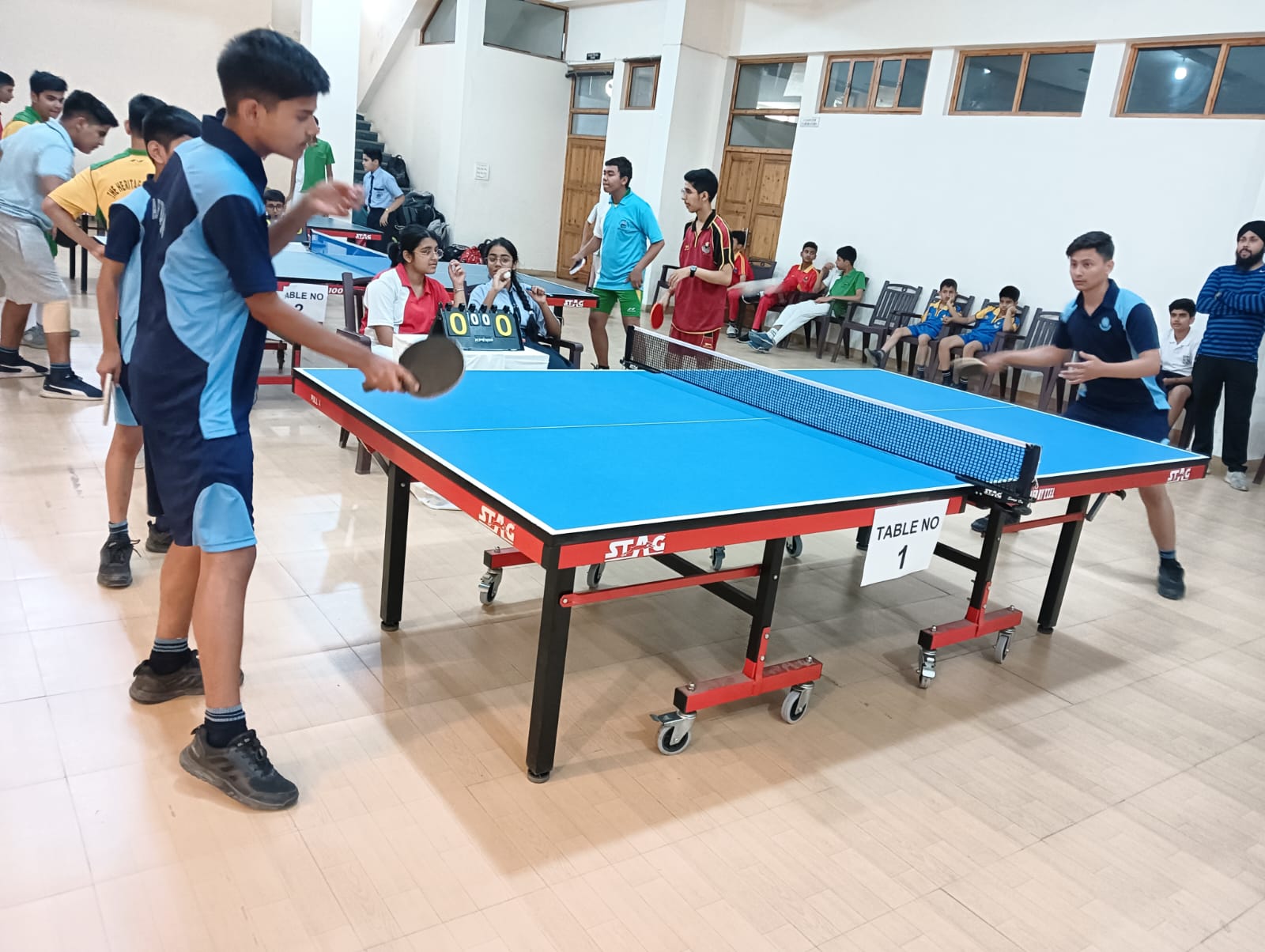 सीनियर वर्ग की टेबल टेनिस टीम प्रतियोगिता में हेरिटेज एवं जूनियर में आर्यन का फाइनल में प्रवेश