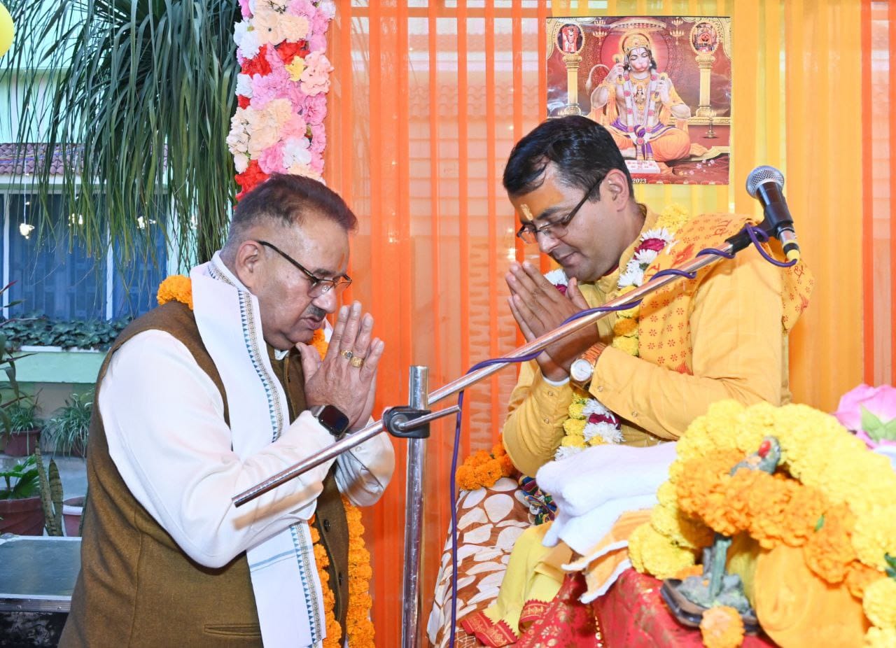 मंत्री गणेश जोशी ने श्रीमद भागवत सप्ताह ज्ञान यज्ञ कार्यक्रम में प्रतिभाग कर, प्रदेश वासियों की सुख समृद्धि की कामना
