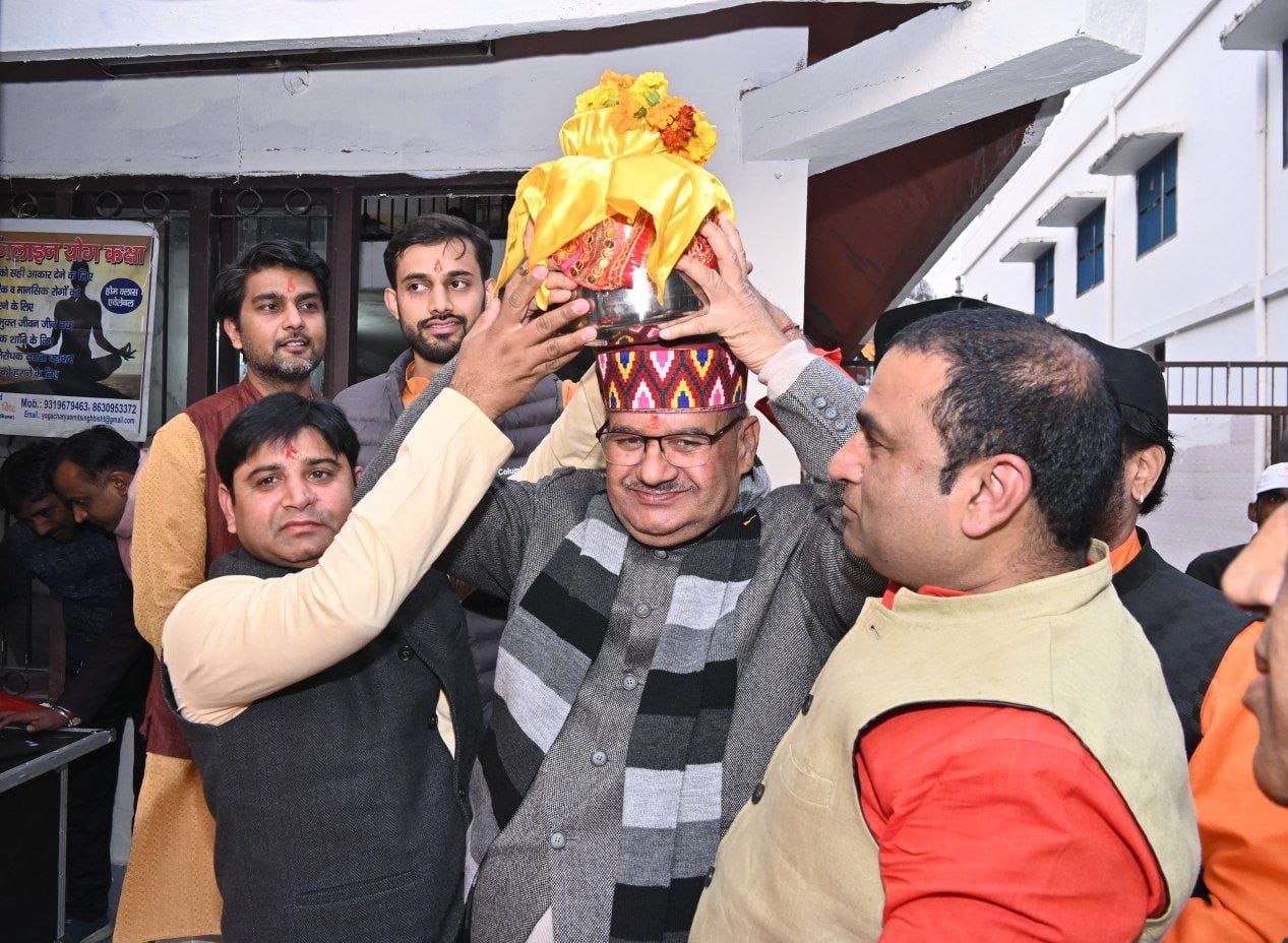 श्री राम जन्मभूमि अयोध्या पूजित अक्षय कलश का स्वागत एवं शोभा यात्रा कार्यक्रम में प्रतिभाग
