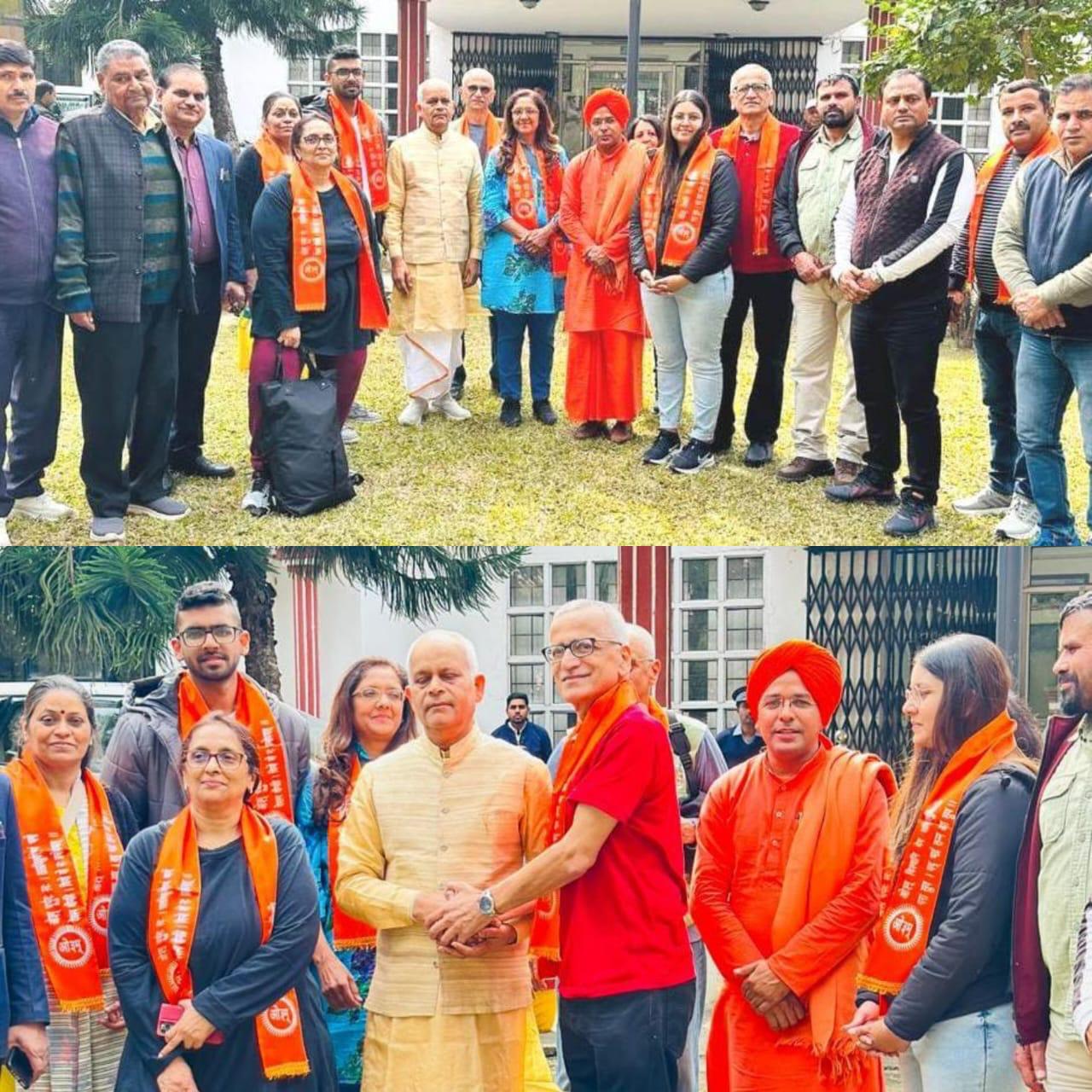 दक्षिण अफ्रीका से भारत पहुचे प्रतिनिधि मंडल का स्वागत किया