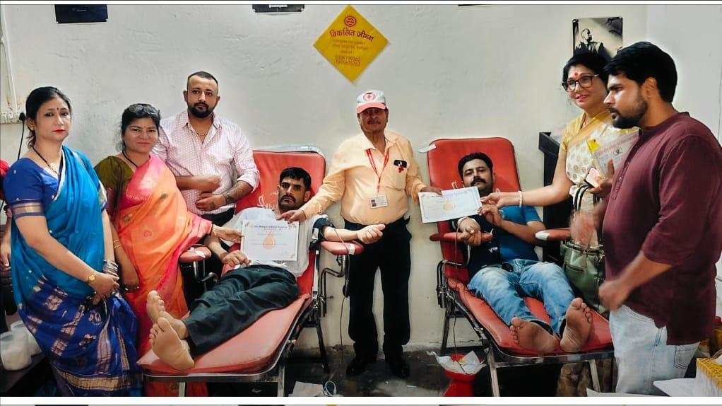 विकसित जीवन के रक्तदान शिविर में कुल 57 युवाओं ने किया रक्तदान 