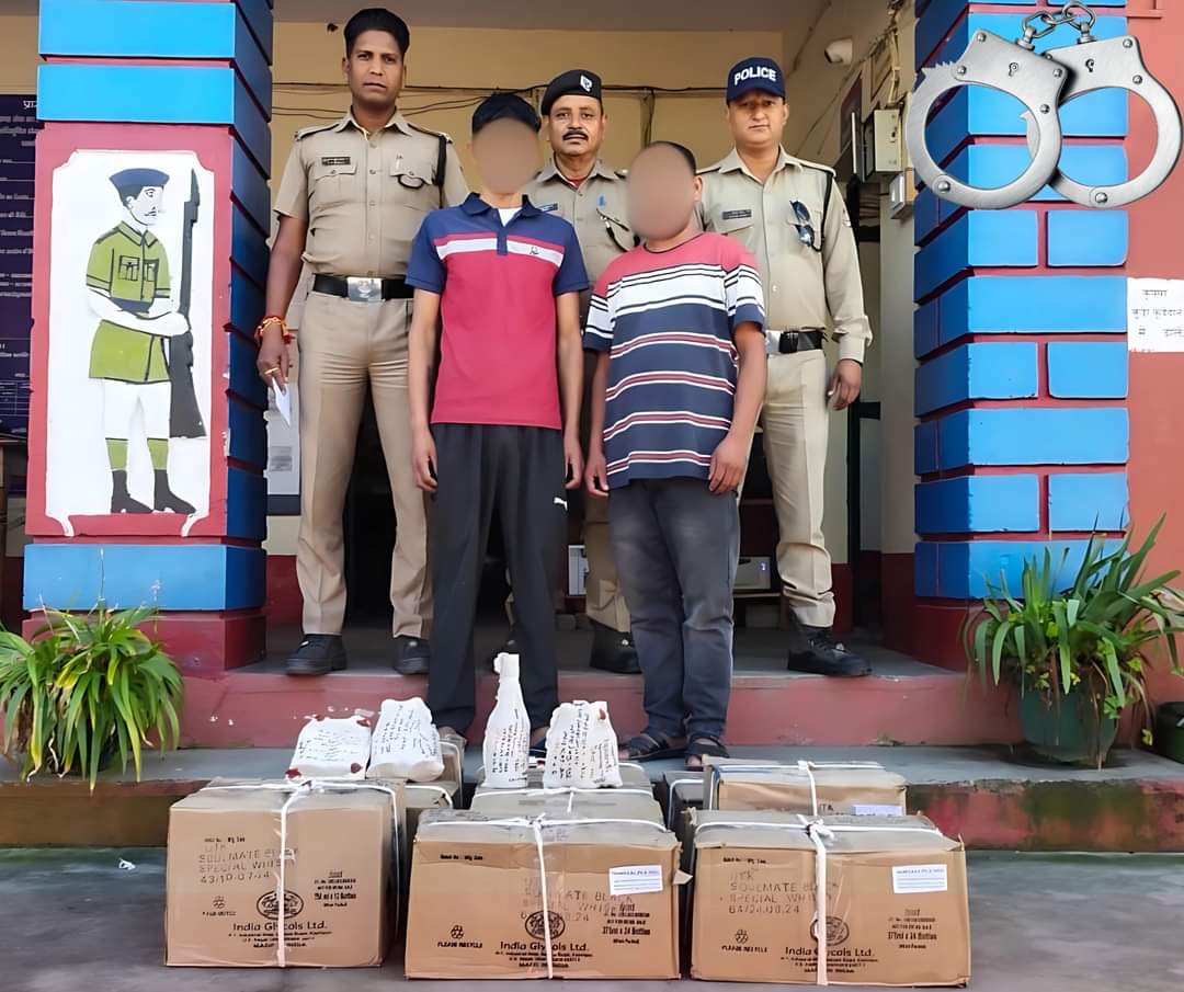 ऊंचे दामों में बेचकर मुनाफा कमाने के शराब तस्करों के खेल को ज्योतिर्मठ पुलिस की सतर्कता ने किया फेल..