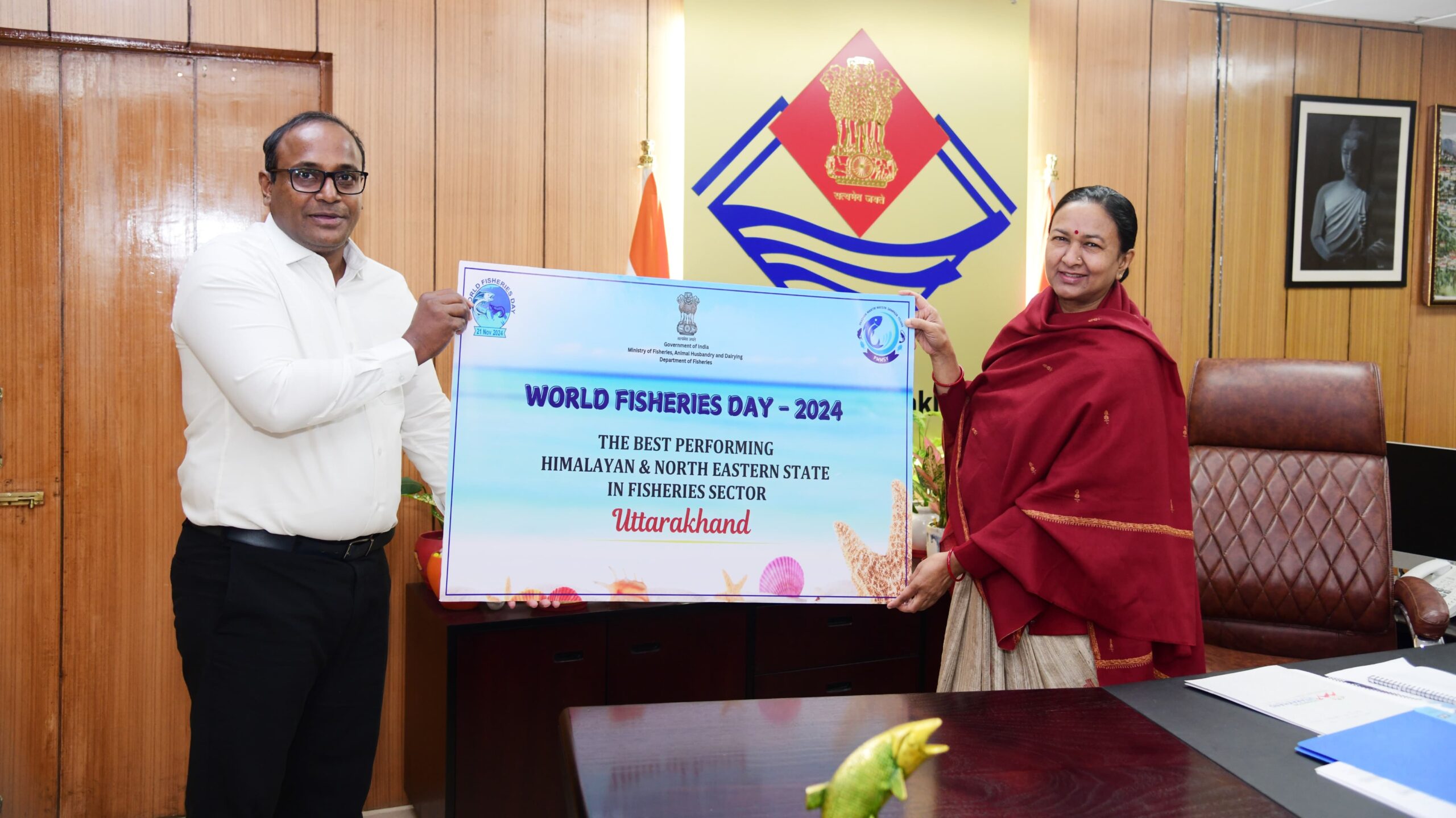 मुख्य सचिव राधा रतूड़ी से सचिव पशुपालन व मत्स्य विभाग डा बीवीआरसी पुरुषोत्तम ने की मुलाक़ात