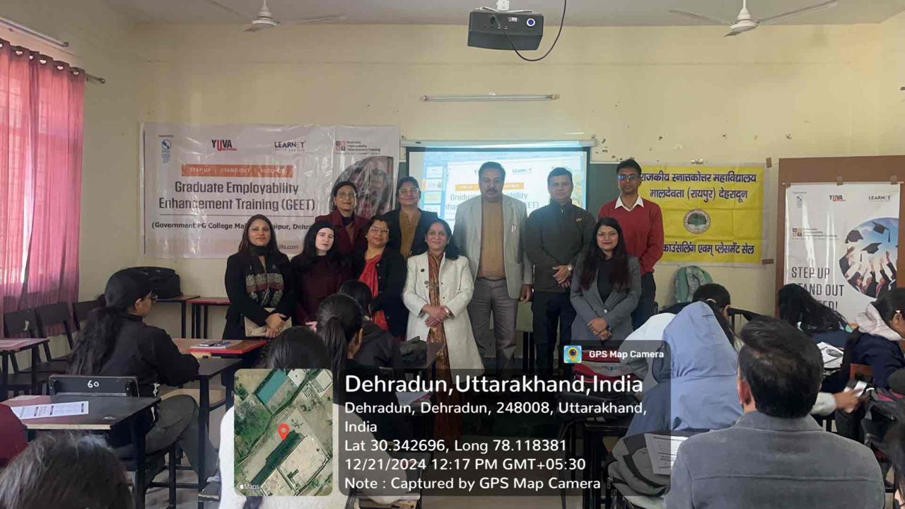 कैरियर काउंसिलिंग प्रकोष्ठ के तत्वावधान में लर्नेट स्किल्स लिमिटेड, न्यू दिल्ली द्वारा प्रशिक्षण कार्यक्रम का शुभारंभ..