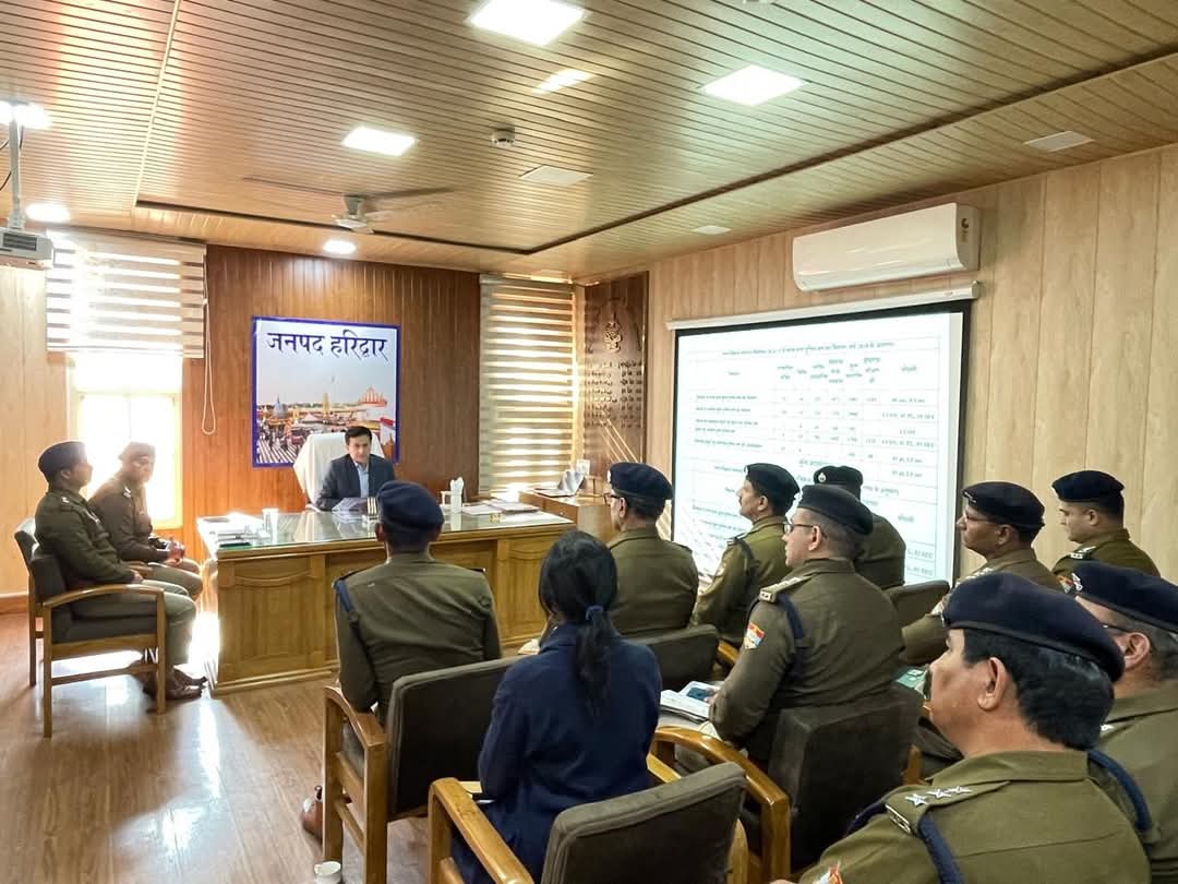 हरिद्वार आगामी राष्ट्रीय खेल एवं निकाय चुनाव के दृष्टिगत D.G.P. उत्तराखंड दीपम सेठ पहुंचे हरिद्वार