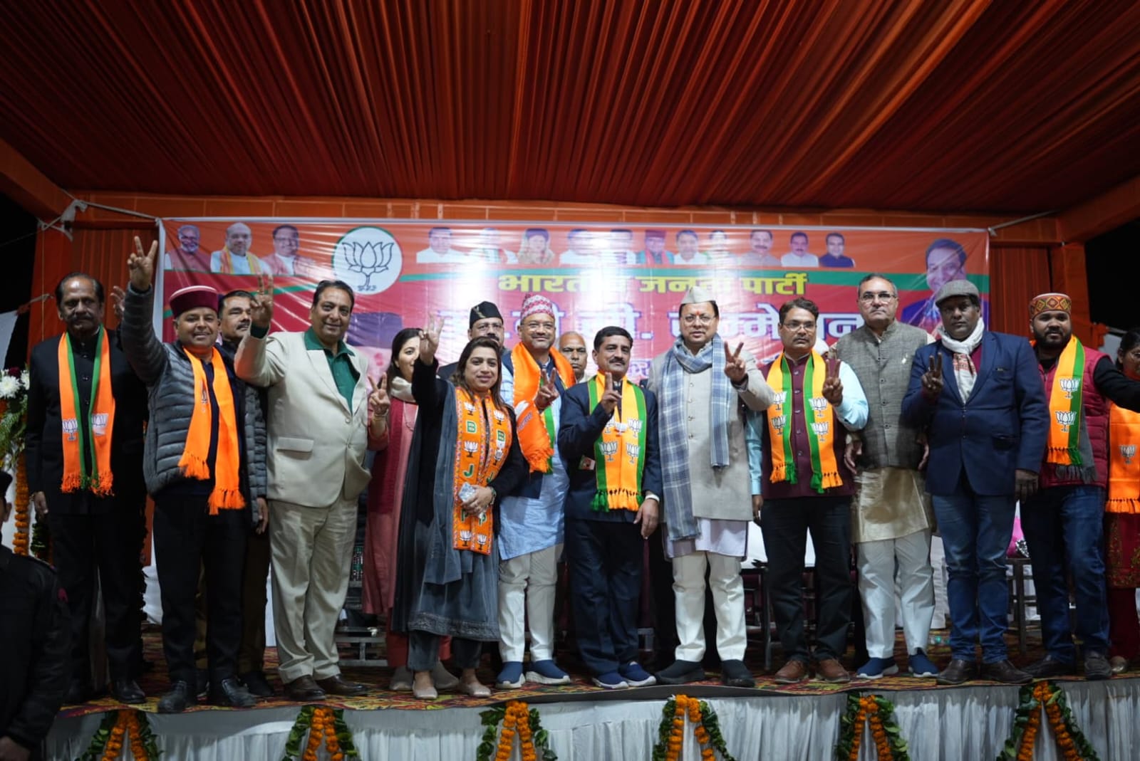भाजपा के मेयर प्रत्याशी सौरभ थपलियाल के समर्थन में मुख्यमंत्री धामी की विशाल जनसभाएं