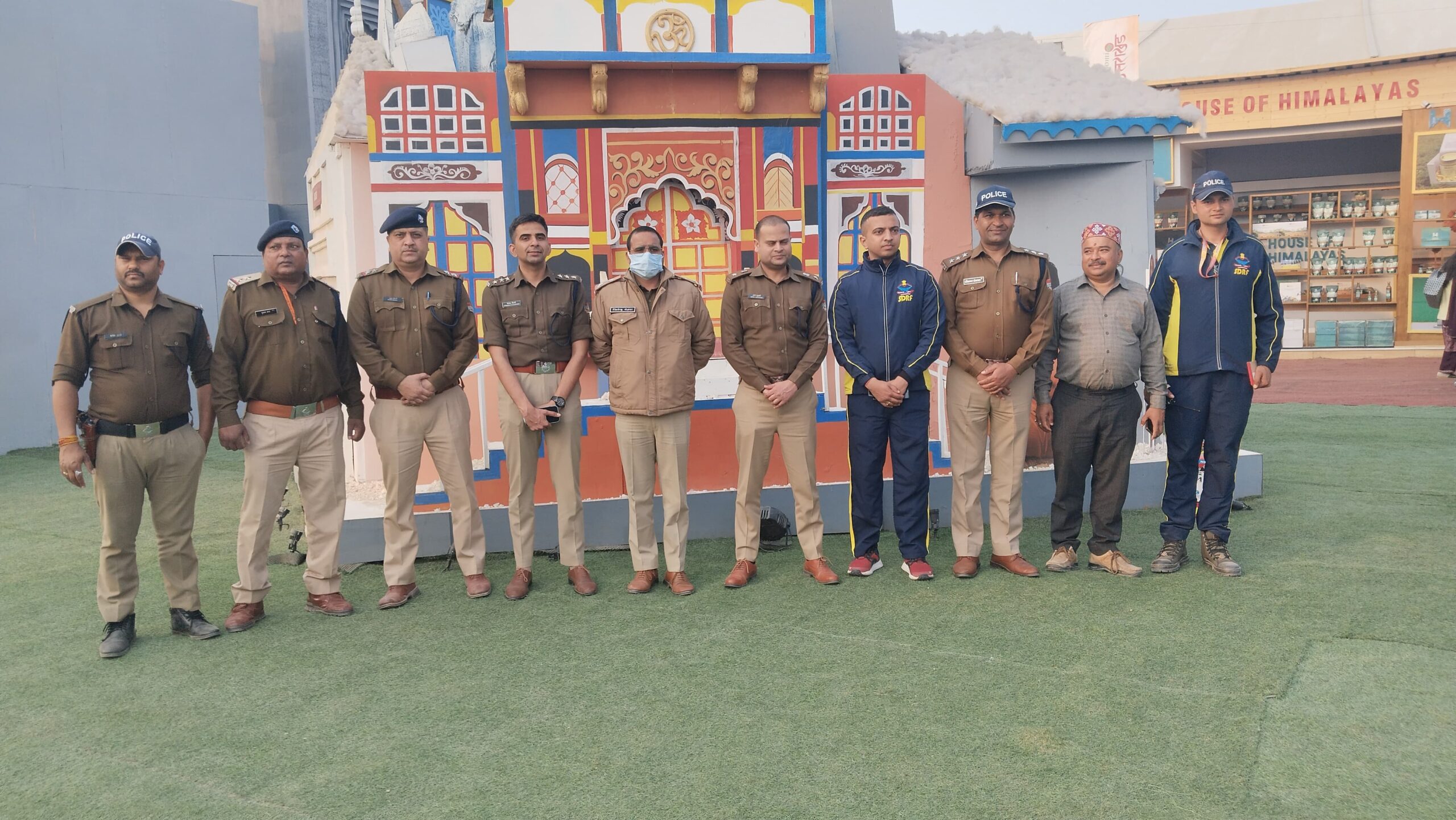 एसडीआरएफ ने प्रयागराज स्थित उत्तराखंड पैवेलियन का निरीक्षण किया