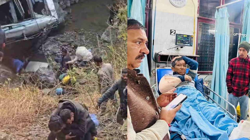 हिमाचल रोडवेज बस हादसा: ट्रक को पास देते समय ढहा पुश्ता,