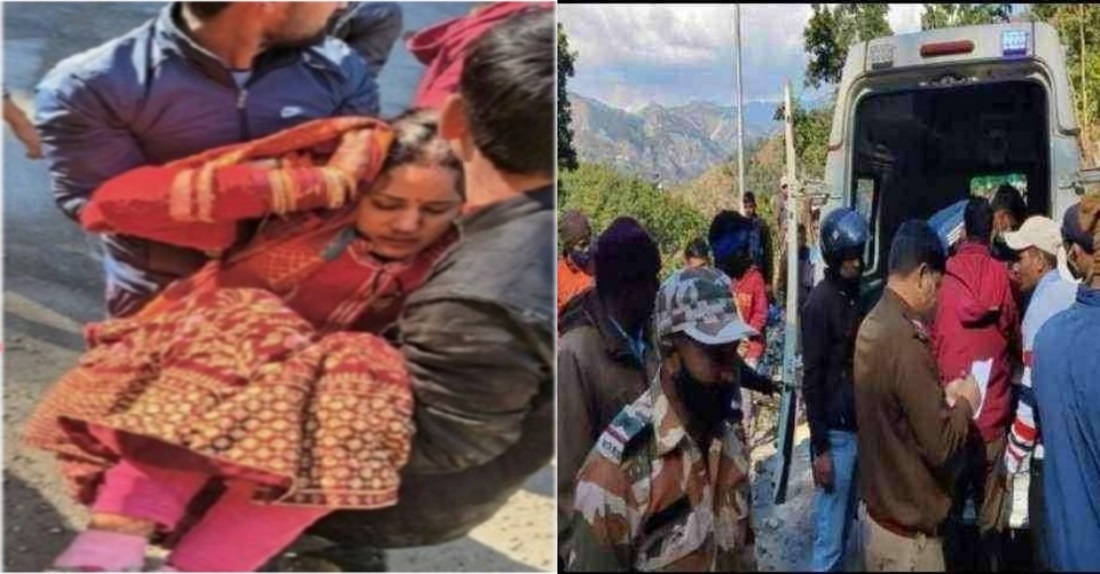 उत्तराखंड के पौड़ी जिले में मंगलवार देर शाम बारातियों से भरी बस के गिरि खाई में, पच्चीस लोगों की मौत.