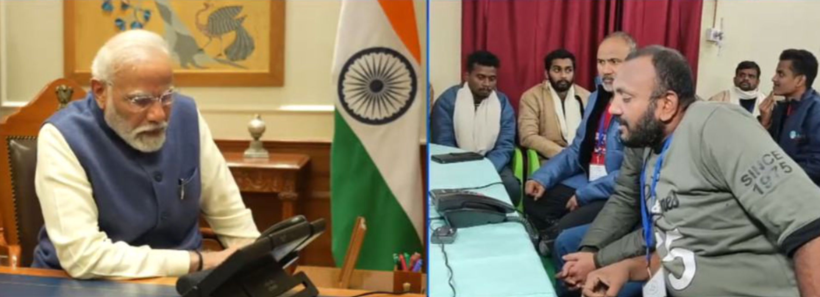 “सिल्कयारा सुरंग से सफलतापूर्वक बचाए गए श्रमिकों से प्रधानमंत्री नरेंद्र मोदी की टेलीफोन पर हुई बातचीत”