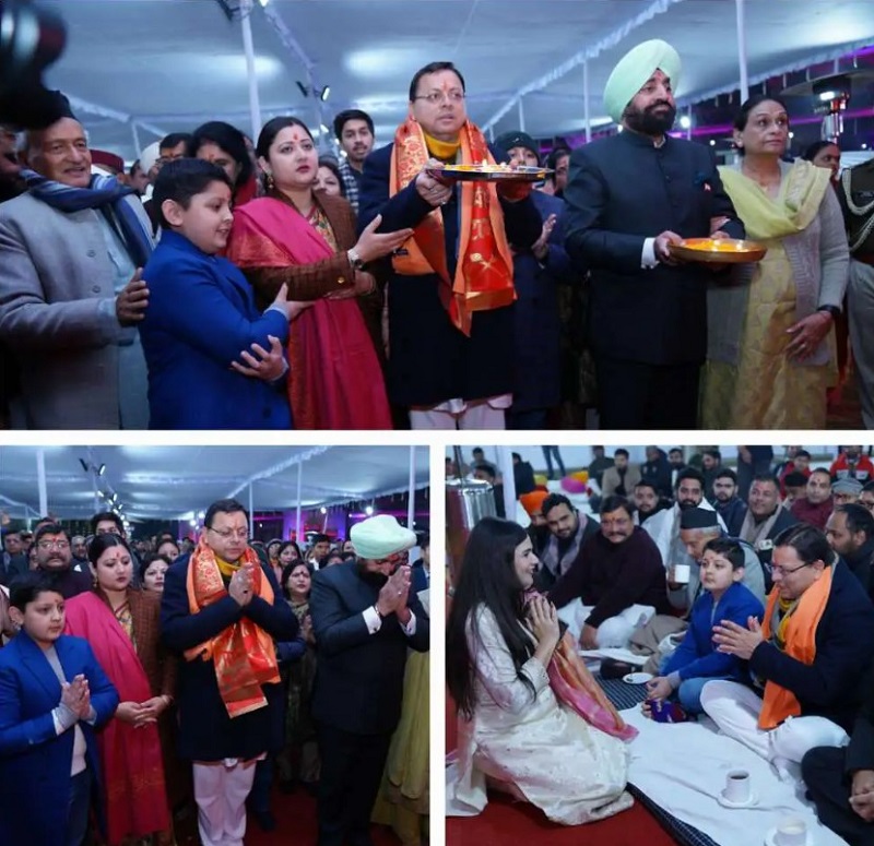 मुख्यमंत्री आवास में आयोजित हुई श्रीराम भजन संध्या.....