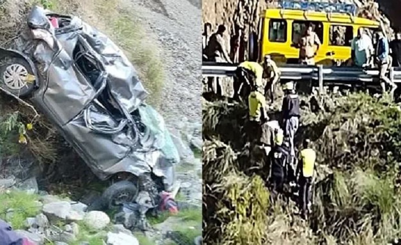 देहरादून में दु:खद हादसा: गहरी खाई में गिरी कार, 3 की दर्दनाक मौत: