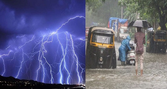 प्रदेश में भारी बारिश के साथ ही आकाशीय बिजली चमकने की चेतावनी। ।