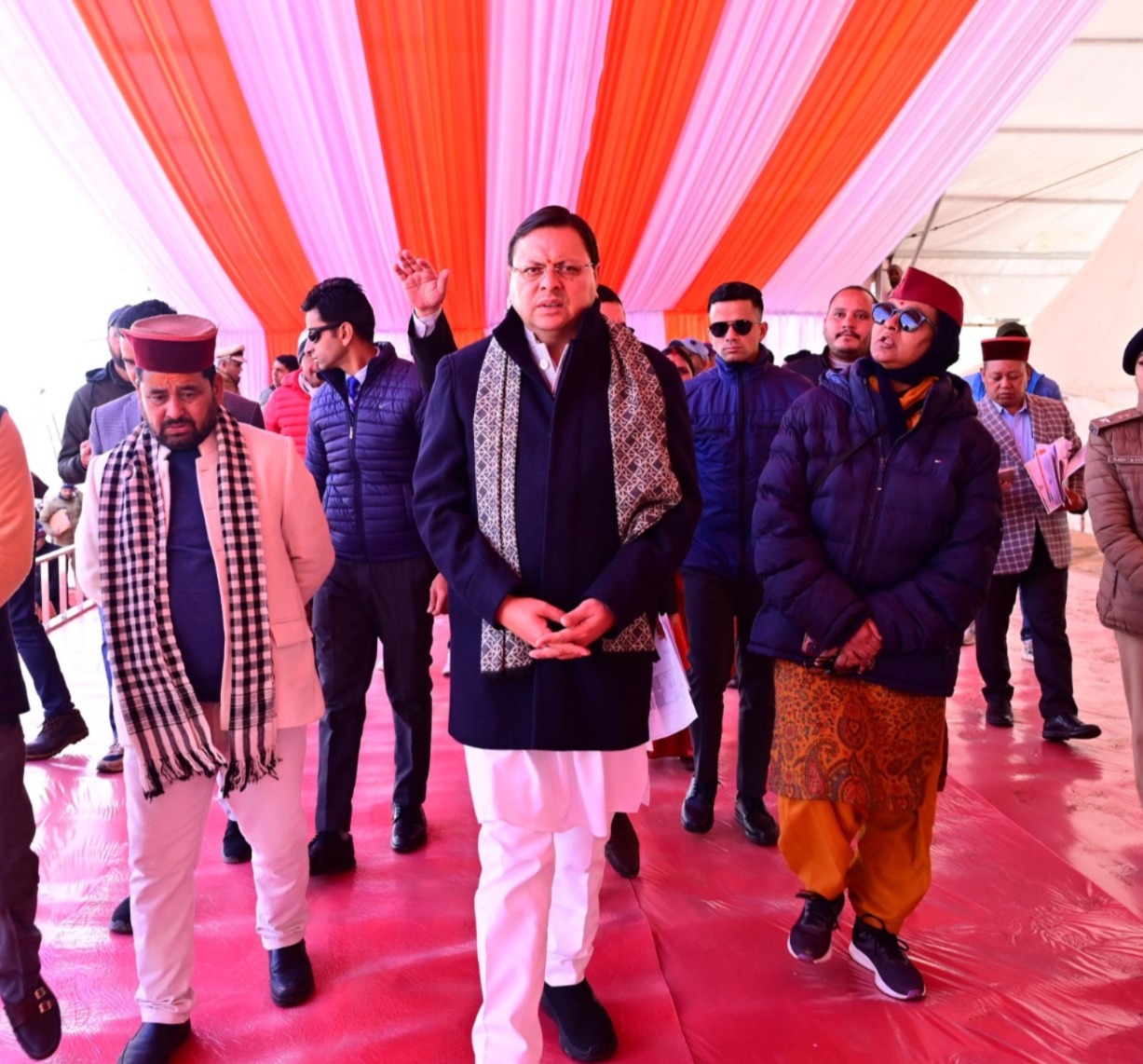 प्रधानमंत्री मोदी की “शीतकालीन यात्रा” की तैयारियों का मुख्यमंत्री धामी ने किया स्थलीय निरीक्षण