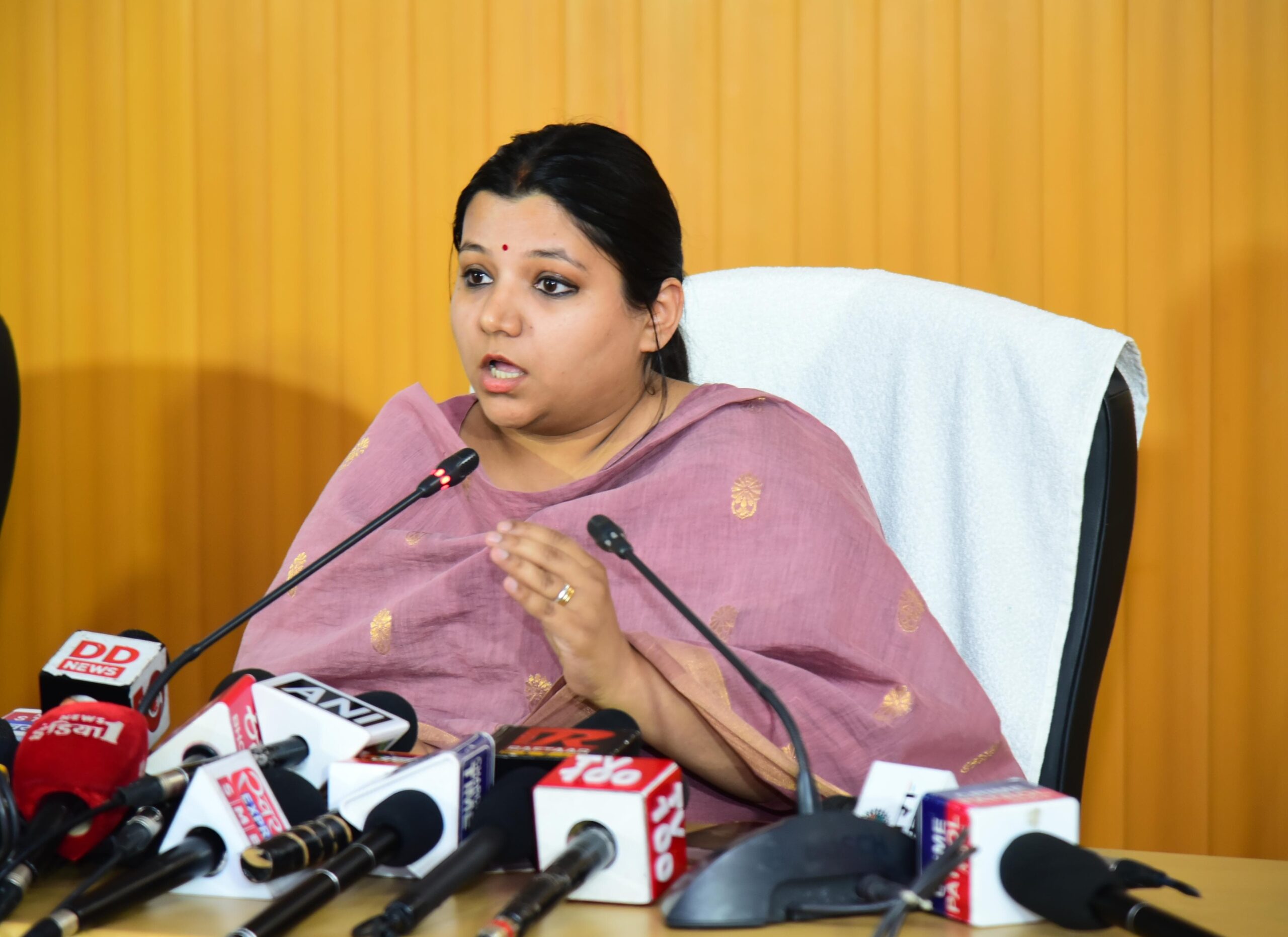 संयुक्त मुख्य निर्वाचन अधिकारी नमामि बंसल ने सचिवालय स्थित मीडिया सेंटर में प्रेस ब्रीफिंग की