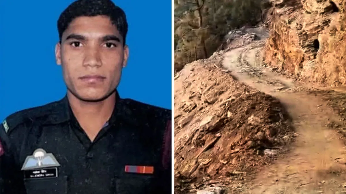 शहीद का अंतिम सफर भी पैदल: सड़क नहीं होने से 15 किमी चलकर हुए गजेंद्र सिंह के दर्शन