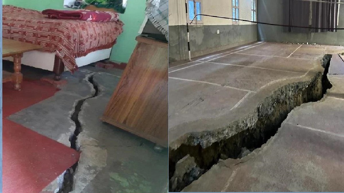 जोशीमठ शहर में नेशनल थर्मल पावर कॉरपोरेशन की 520 मेगावाट की तपोवन विष्णुगढ़ जलविद्युत परियोजना से जुड़ी सुरंग के कारण क्षेत्र में भूमि धंसाव: