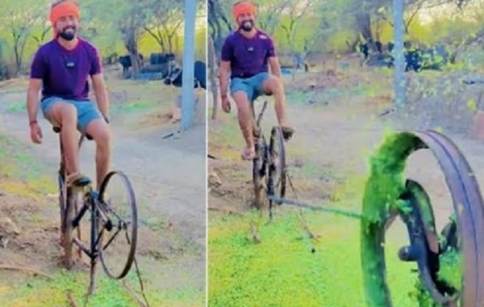 गज़ब चारा काटने का ऐसा देसी जुगाड़ देखकर लोग हुए हैरान....