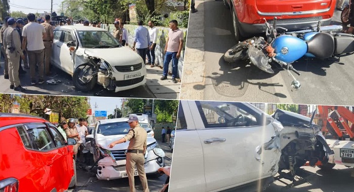 बड़ी खबर,, रिहर्सल के दौरान बड़ा हादसा,,राष्ट्रपति की फ्लीट में शामिल होने वाली गाड़ी ने कई वाहनों को मारी टक्कर...