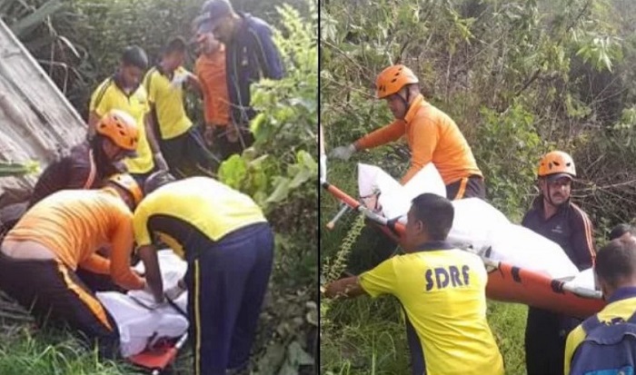 दर्दनाक हादसा,,यहाँ कार खाई में गिरने से दो की मौत..