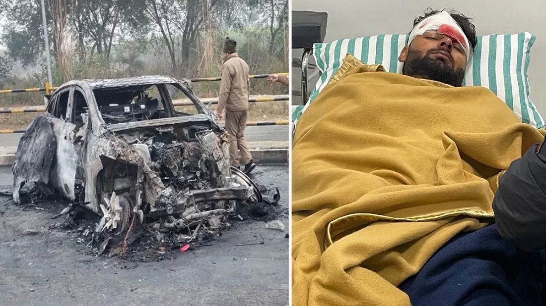 भारतीय क्रिकेट टीम के खिलाड़ी ऋषभ पंत की कार का दिल्‍ली से घर लौटते समय बड़ा हादसा, गंभीर रूप से अस्‍पताल में भर्ती: