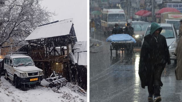 पहाड़ों में बर्फबारी, मैदान में बारिश, तापमान में भी गिरावट दर्ज