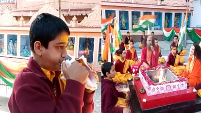 भारत की जीत के लिए ऋषिकेश परमार्थ निकेतन में विशेष हवन पूजन